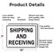 Signmission Shipping And Receiving Warehouse, 10 in W x Rectangle, Aluminum OS-2PACK-MISC-A-710-L-19513 - alternate 2